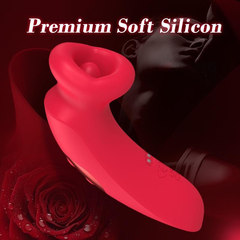 Mouth Shape Strong Suction Vibratior 10 Speeds Vagina Sucking Massager Oral Licking Clitoris Stimulator Erotic Sex Toy for Women