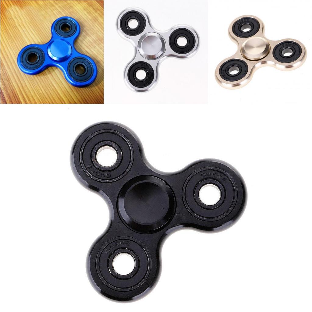 Premium Aluminum Alloy Tri-spinner Silent Bearing Metal Fidget Toy Stress Relief