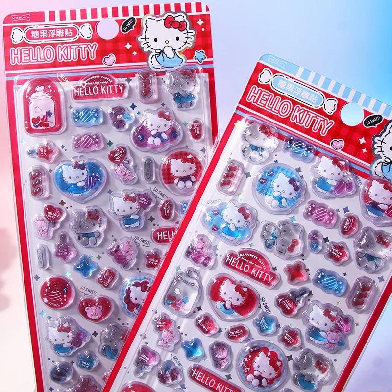 New Kawaii 2Pcs3D Stickers Cute Phone Case Laptop Water Bottle Decoration Stickers School Stationery Supplies