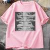 Artistic Eye Collage Tshirt Unisex Women Heavy Cotton Tshirt Casual Short Sleeve Graphic Tshirt Trendy Unisex Y2k Clothes Tees