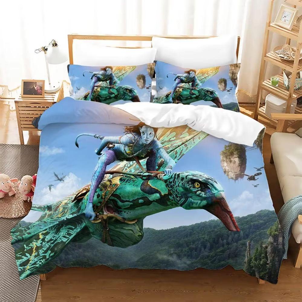 3D Film Avatar 3D Effect Comforter Cover For Children And Adults, Microfiber Duvet Cover Set With Pillow Cases And Zipper