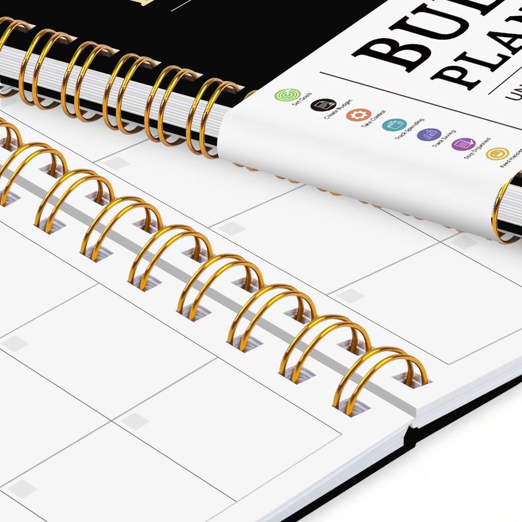 1 Stück Undatiertes Budgetplaner Spiralgebundenes Monatsbudgetbuch Mit Spar-Tracker Schulden-Tracker Ausgabenprotokoll Aufkleber