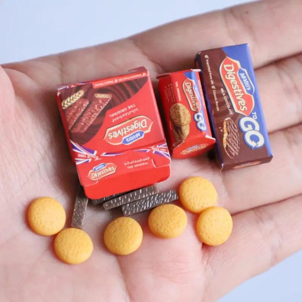 

Новый Миниатюрный Кукольный Домик Милое Печенье Бисквит С Коробкой Симуляция Мини Еда для Барби OB11 Кухня Кукольные Аксессуары Игрушка