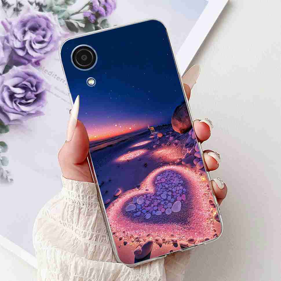 For Samsung A03Core Case Soft Silicone Cute Heart Painted Cover Case For Samsung Galaxy A03 Core SM-A032F TPU Fundas Capa