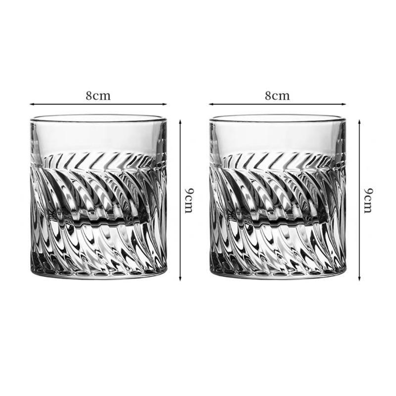 2pcs Sets Cocktail Glass Thick Bottomed Wine Glass Whiskey Glass Creative Ice Hockey Cup Coffee Mug Drinking Glasses Party Tools