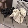 Korean Floral Bow Claw Clip: Retro Updo & Half-Up Hair Accessory