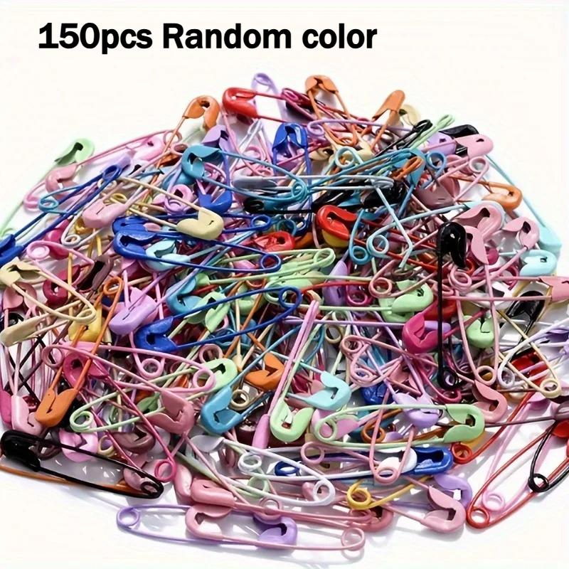 150pcs Vibrant Candy-Colored Safety Pins with Secure Clasp - Small Size for Crafting, Sewing, Apparel & Accessories