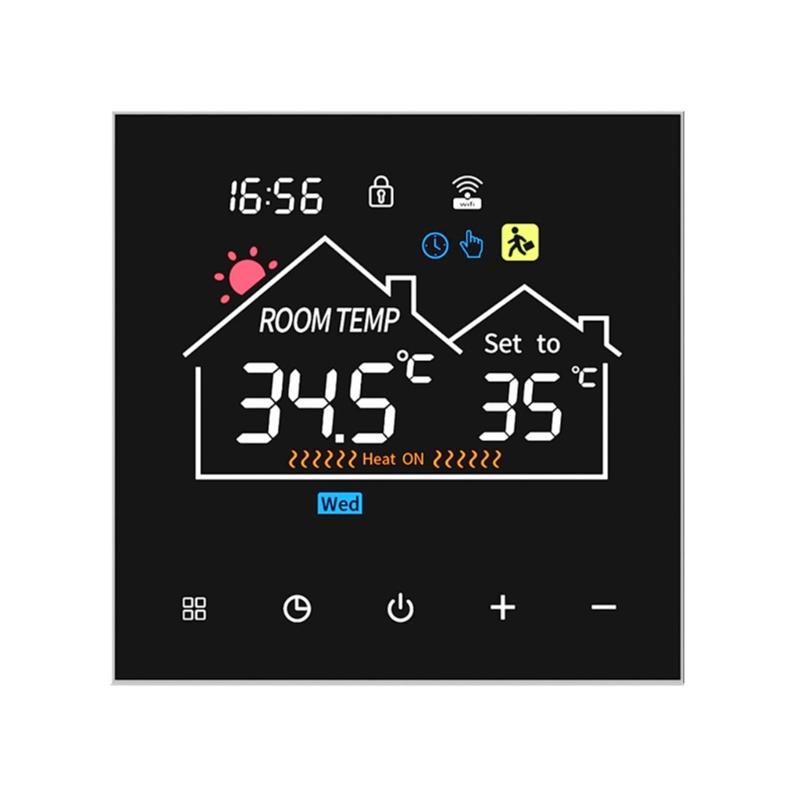 Intelligent Thermostat Touch Display Digital Thermostat Energy Saving Thermostat Easy to Use for Home Heating  Cooling
