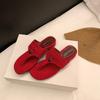 Grape mother of the same style, European and American fashion herringbone with tassel, versatile low-heeled cool slippers, women's sandals, seas