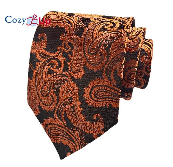 Cozy Up 3.15"(8cm) Fashion Striped PaisleyTies Men Plaid Flower Necktie for Wedding