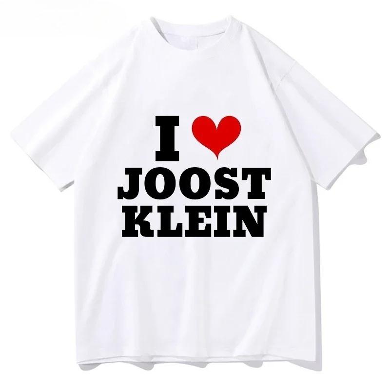 

I Love Joost Klein Merch Printed Tshirt Fun Cartoon Pattern Tshirt Retro Hip Hop Womens Harajuku Short Sleeve Tshirt M