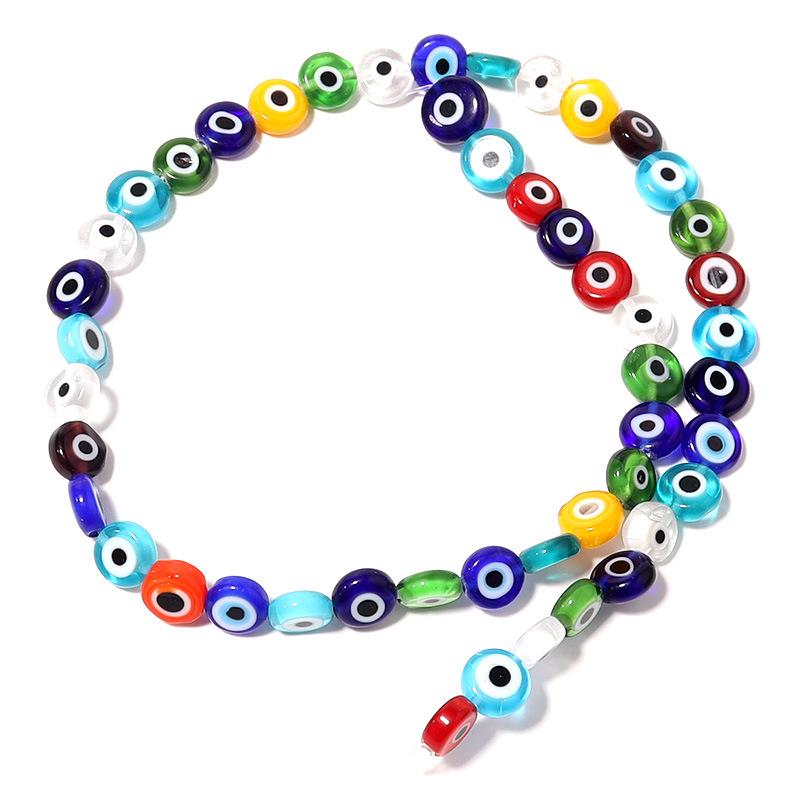

Цветные стеклянные бусины Миллефиори «Глаз Фатимы» - Разделители для браслетов «Сделай сам» Diameter 10mm, Hole 1.3mm (About 35 beads)