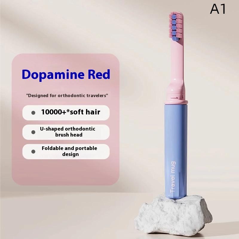 

Мультяшная дорожная зубная щетка, уличная портативная складная маленькая мягкая зубная щетка, зубные щетки для взрослых, туалетные принадлежности