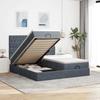 VidaXL Ottoman Bed Frame with Mattress Dark Grey 200x200 Cm Velvet, Bed Frame, Upholstered Bed Frame, Bed Frame 3314646
