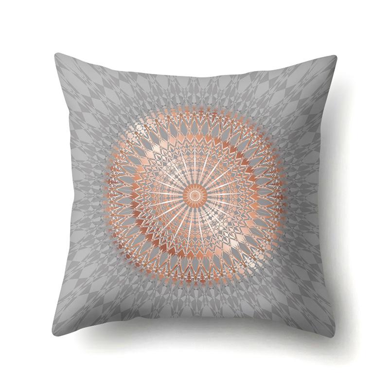 Polyester Pillow Case Automobile Decoration Home Printed Pillow Case Waist Cushion Cover Car Cushion Head Cushion Cover