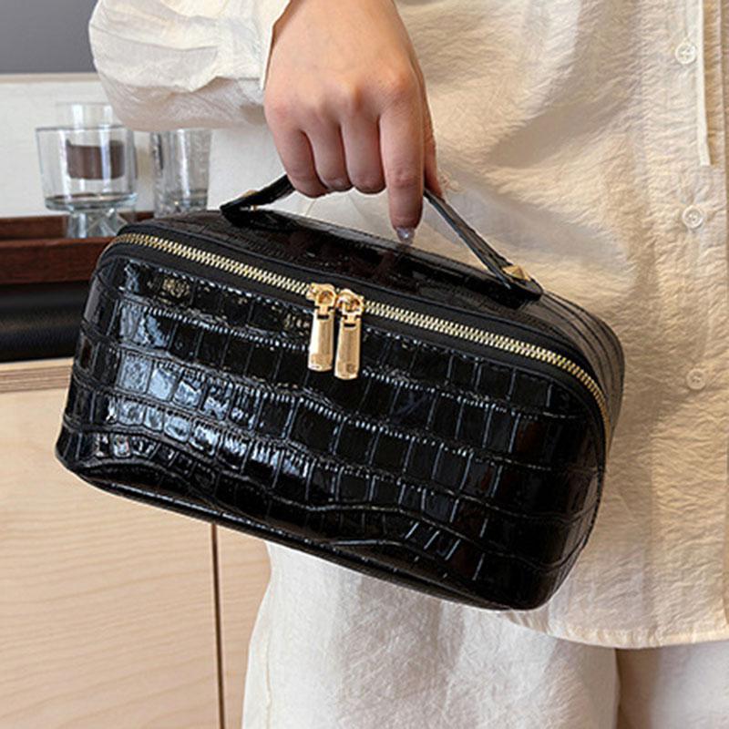 New Large Capacity Travel Cosmetic Bag Bark Pattern Women Makeup Case Waterproof Multifunctional Toiletry Organizer Storage Bag
