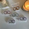 Vintage Contact Lens Case with Tweezer Mini Cute Eyes Care Contact Lenses Container Box Travel Kit Eyewear Accessories Organizer
