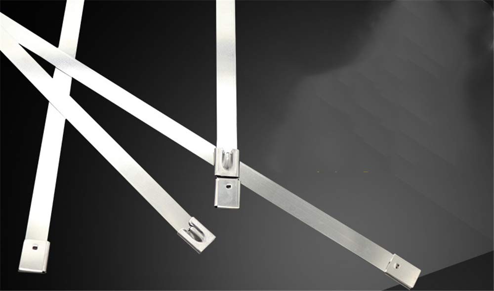 STK Stainless Steel Cable Ties, Outdoor Use, Durable, Weatherproof, Corrosion Resistant (4.6*1100mm, 100-Pack)
