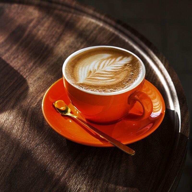 Barista empfiehlt Keramik Kaffeetasse und Untertasse Set 3. Generation verdickt caboo latte professionelle Latte Art Tasse 350