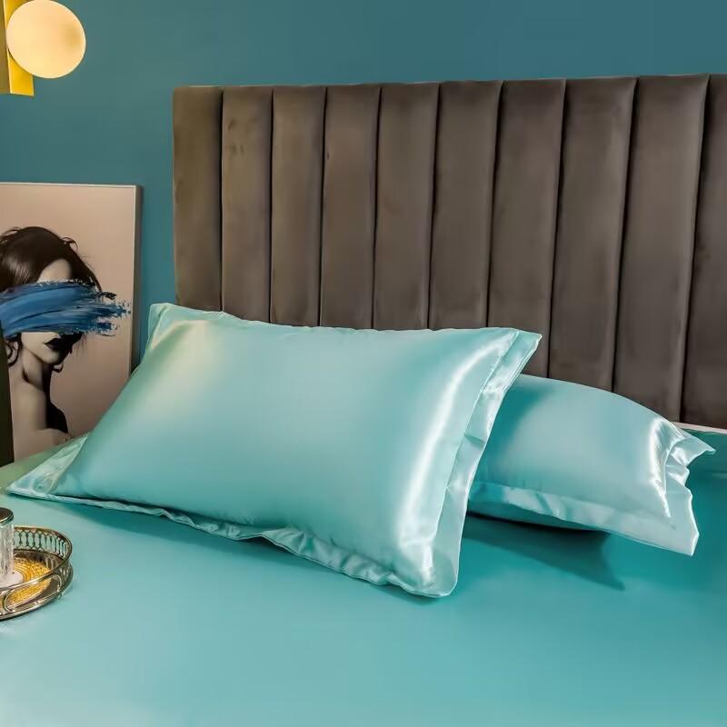 1pcs Man-made Mulberry Silky Pillowcase Pillow Case Cover Satin Home Textile Bedding Hotel Pillowcases
