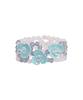 Swingset Flower Topping Beads Ring (Sky Blue)