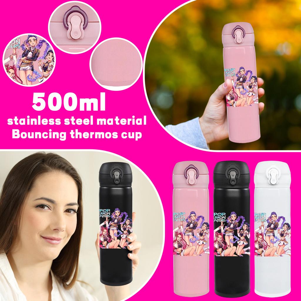 500ml Stainless Steel Bounce Cup Car Cup