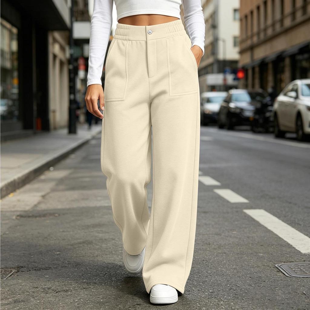 Women's Casual Straight Leg Trendy Pants for Work, Weekend and Lounging
