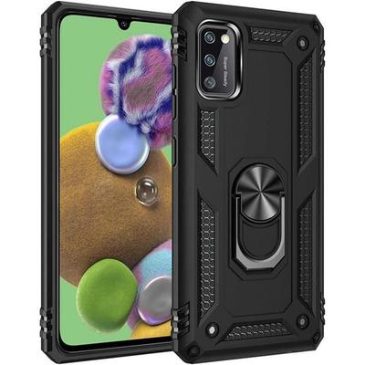 Capa de Proteção - BOOLING - para Samsung Galaxy A41 - Antichoque - Estilo Exército - Borda Reforçada - Preta