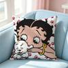 Hot Cartoon BBetty Boop Pillow Case Square DoubleSided Sofa Cushion Cover Bedroom Bedside Pillow