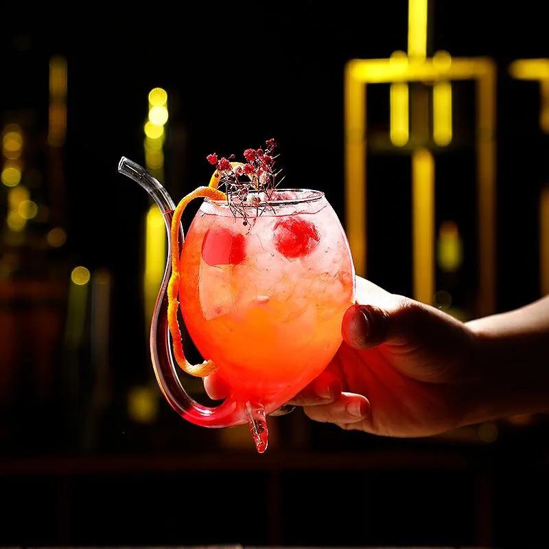 Creative Cocktail Glass Wine Whiskey Glasses Transparent Juice Milk Beer Cup For Party Home Bar Night Party