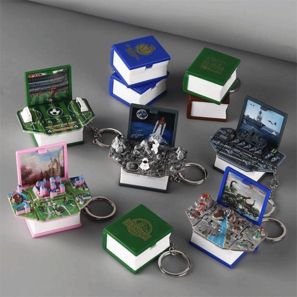 3D Opvouwbare Vouwboek Sleutelhanger Compact Lichtgewicht Angst Stressverlichting Sleutelhanger Kerstcadeau