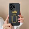For Tecno Itel A70 Case Luxury Crown Letter Pattern Liquid Silicone Back Cover For ItelA70 A 70 New Design Advanced Sense Shell