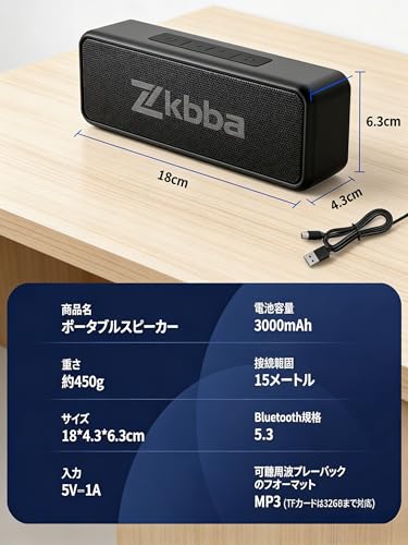 [2026 New Model] Bluetooth Speaker, Wireless Speaker, HiFi Sound Quality, High Volume, Enhanced Bass Effect, Bluetooth 5.3, IPX7 Waterproof, Type-C Ch