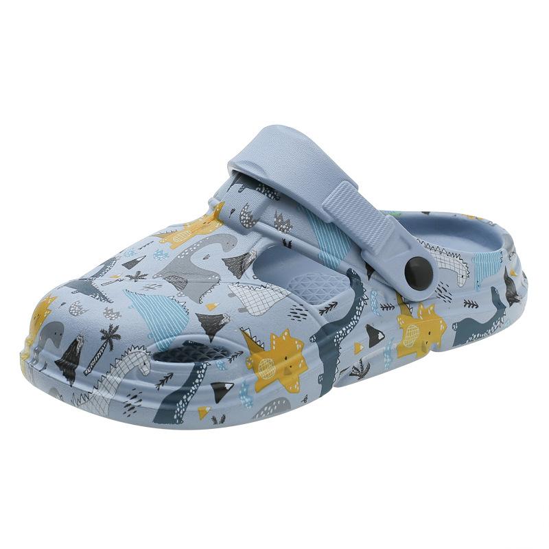 Summer New Men's and Women's Slippers Bag Head Non-slip Cute and Durable Cartoon Home Outdoor Graffiti Beach Hole Shoes