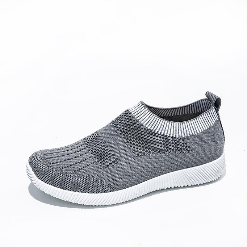 Casual shoes women's shoes fashion fly-woven shoes new breathable sports running shoes foreign trade low-top soft-soled comfortable socks shoes