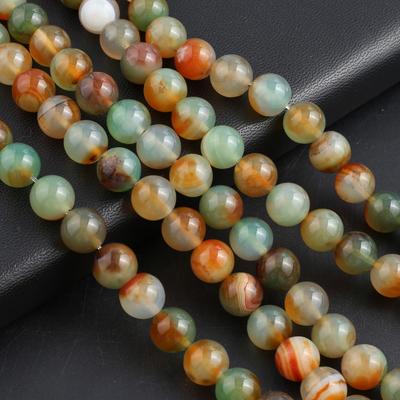 Agates Isoaltion Bead Natural Stone Peacock Agates Round Beads For Jewelry Making DIY Necklace Earrings Bracelet Accessory