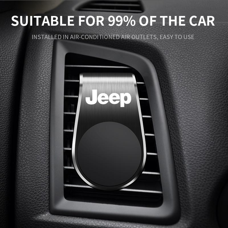 New Car Magnetic L-shaped Car Dedicated GPS Phone Holder For Jeep Wrangler Grand Cherokee Compass Renegade Tyre Stem Air Caps