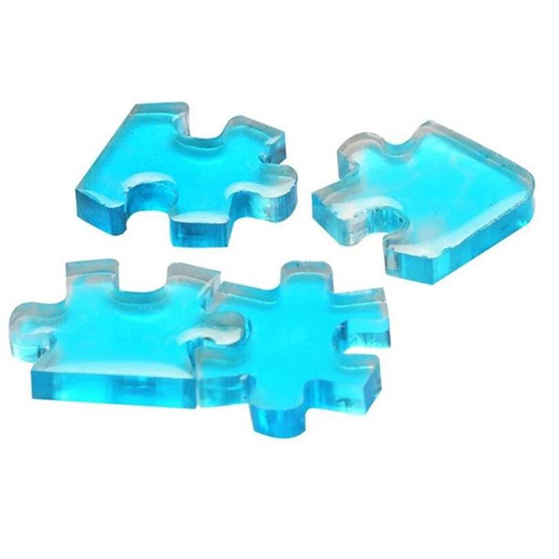 4Pcs/Set Silicone Puzzle Pendant Mold Diy Uv Resin Keyring Mould Jewelry Tool