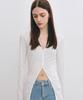 Nick&Nicole Minimal Slit Button Cardigan_Ivory