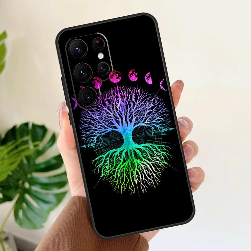 Tree of Life Space Galaxy Stars Soft Case For Samsung Galaxy S25 S21 S22 S23 S24 Ultra S9 S10 Plus S20 FE S24 FE Phone Cover