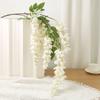 5 Fork Artificial Flower 120cm Wisteria Vine Flower Real Touch Silk Flower String  Wall Decor