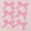 10PCS Pink Bow Embroidery Patches Iron On Patches For Clothing Cartoon Cute Pink Patches On Clothes Kids Stickers DIY Applique