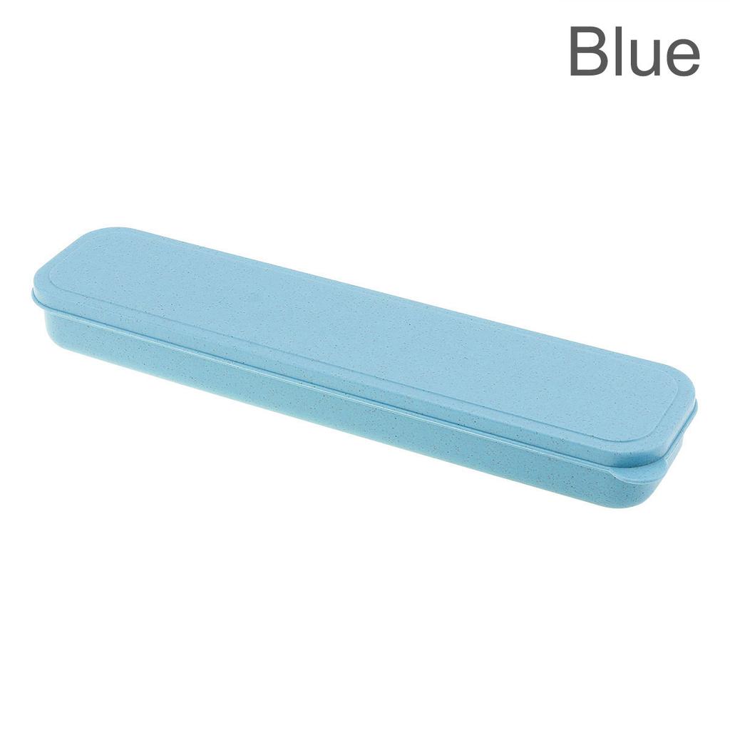Split Type Wheat Straw Portable Tableware Storage Box Dinnerware Boxes for Camping, School , Picnics