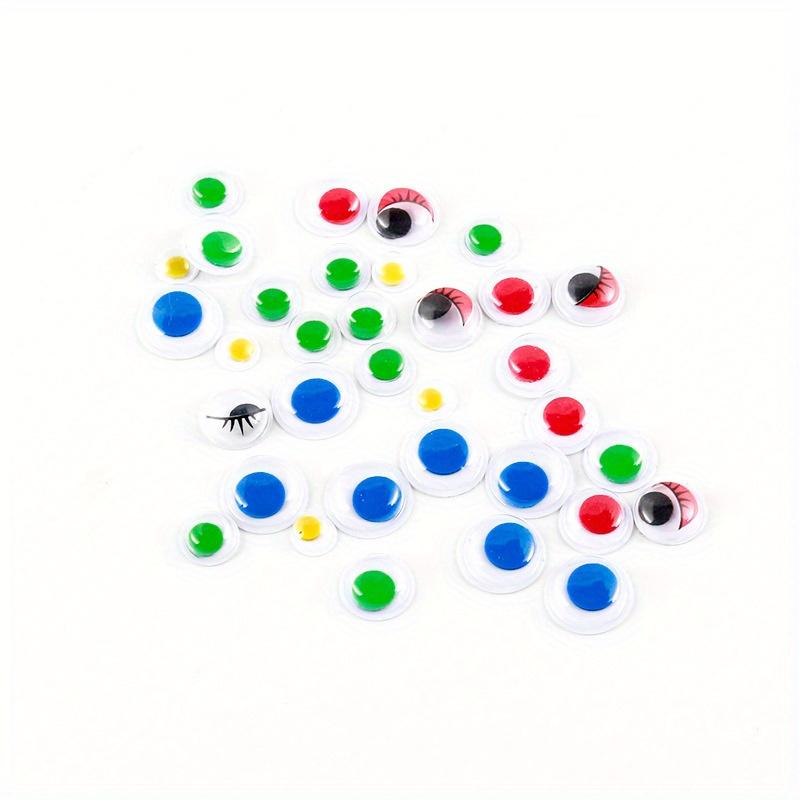 300Pcs/Box DIY Wiggly Googly Eyes Stickers Black White Color Self-Adhesive Doll Eye DIY Craft Supplies