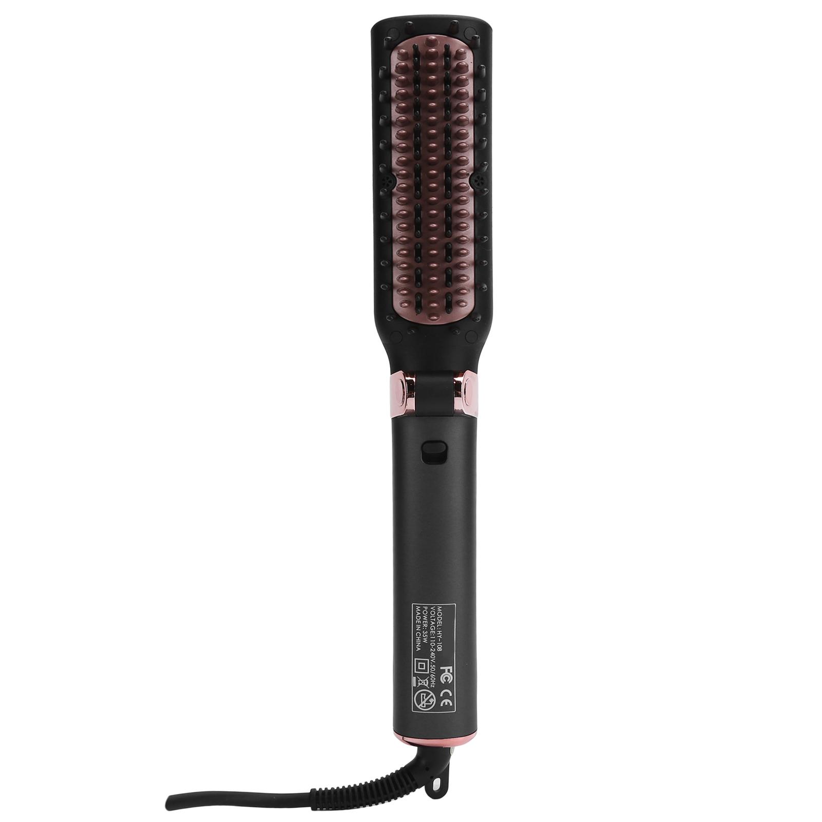 

Складной выпрямитель для волос Curl Straight Dual Use Electric Hair Straighter Comb Brush Grey US Plug