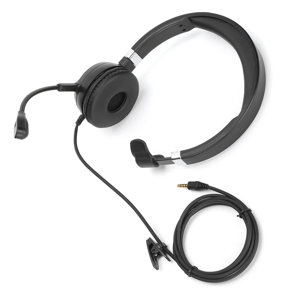 Monaural Headset Telephone Headset with Noise Canceling Microphone and Volume Control
