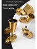 Brass Caster Wheels with Silent Bearings for Furniture and Pianos - Heavy-Duty Swivel Design