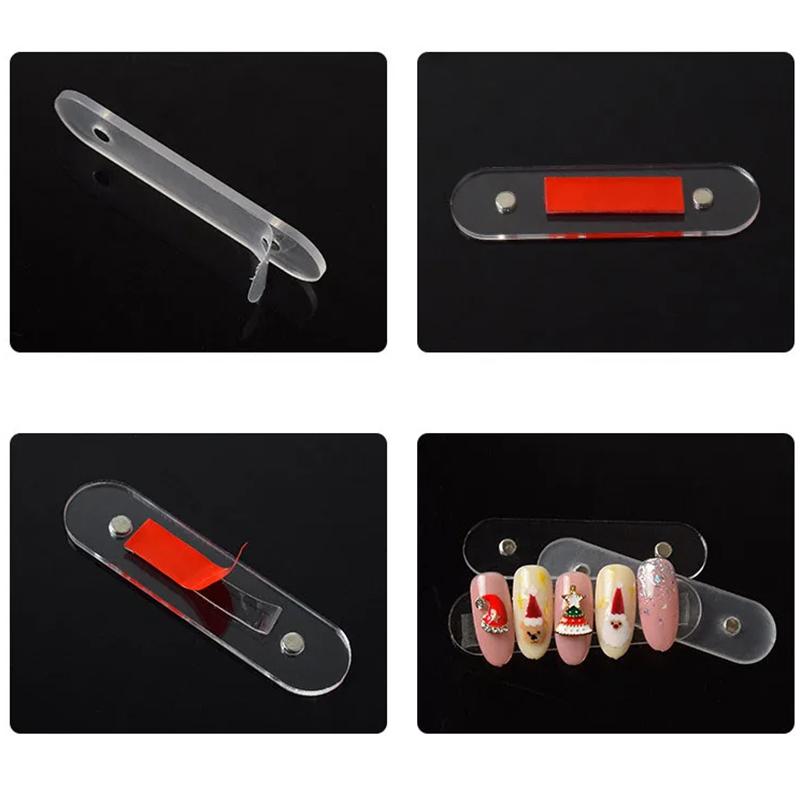 10PCS Magnet Strips For Nail Display Shelf Acrylic False Nail Tips Holder Nail Gel Polish Display Practice Palette Manicure Tool