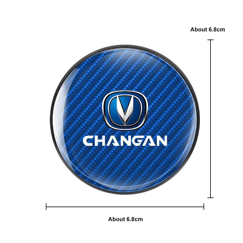 2Pcs Carbon Fiber Leather Car Coaster Water Cup Mat For Changan UNI-K CS35 CX70 CS85 CS55 CS75 Non-slip Pad Interior Accessories
