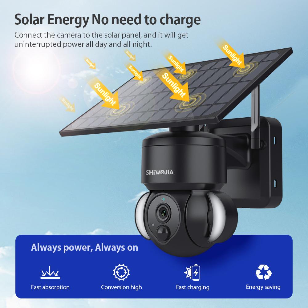 Solar-Powered 4G HD Wireless Camera with 3MP, Low Power, and Night Lighting